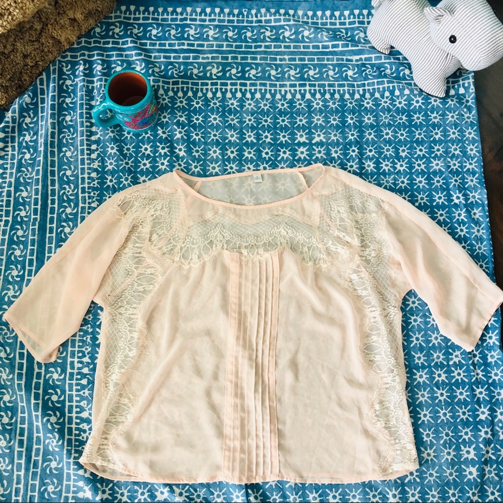 Peach Lacy Blouse